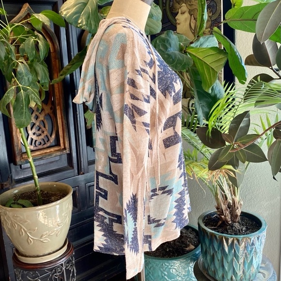 Alya southwest Aztec boho sweater hoodie - Picture 4 of 13